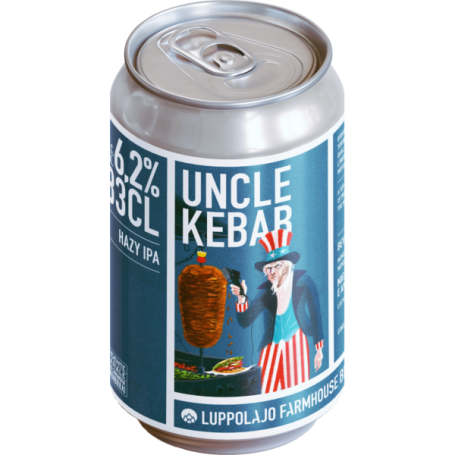 Birra Luppolajo Uncle Kebab - 6,2% - Lattina 0,33 Lt